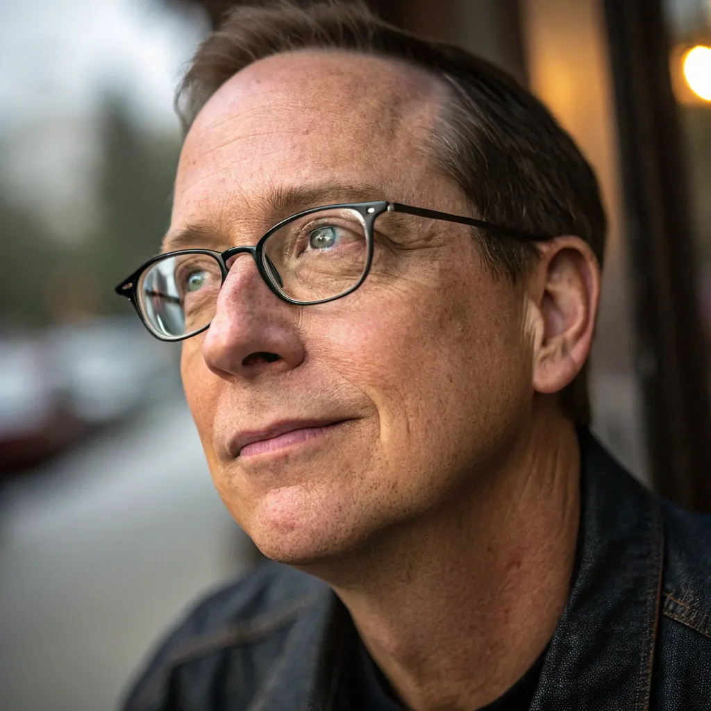 Portrait of Michael Brown wearing glasses